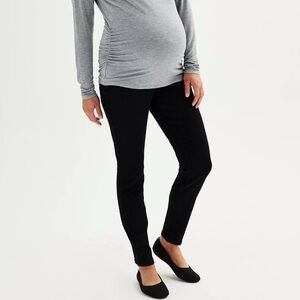 Maternity Jeans Over the Belly Jeggings Stretch Denim Distressed Comfortable